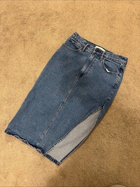 Abercrombie & Fitch Stonewash Blue Denim Skirt